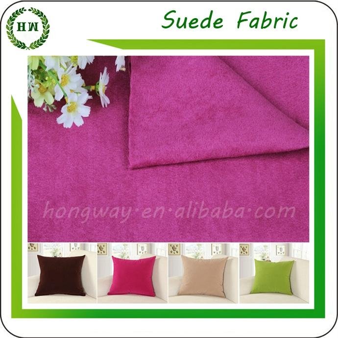 100 polyester faux suede fabric and PD microfiber fabric with solid color 2