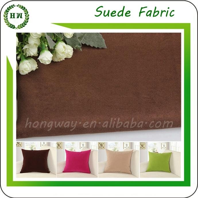 100 polyester faux suede fabric and PD microfiber fabric with solid color 3