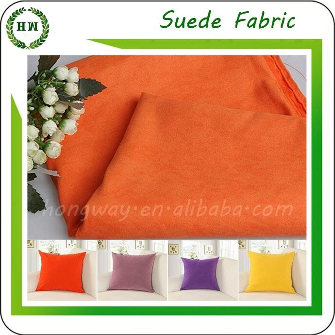 100 polyester faux suede fabric and PD microfiber fabric with solid color 5