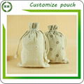 Jute linen burlap pouch with customize printing bag for packing 1