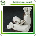 Jute linen burlap pouch with customize printing bag for packing 3