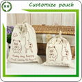 Jute linen burlap pouch with customize printing bag for packing 4
