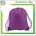 Wholesale nylon material customize logo backpack drawstring bag with your print 5