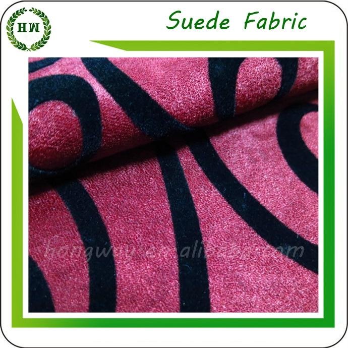 Wholesale Flocking microfiber faux suede fabric design for sofa and pillow