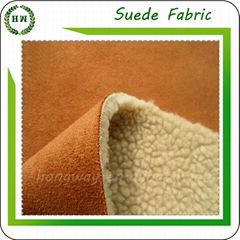 Bonded microfiber fabric faux suede for