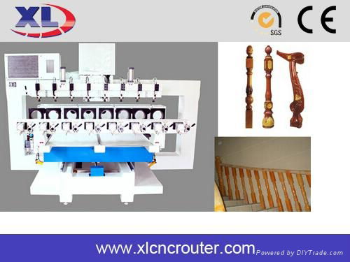 CNC Rotary&flat 8 Heads Engraving&lathe cnc router Machine XL3018 5