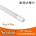 White Plug Compatible T8 LED Tube