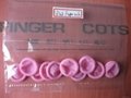 anti-static powder free latex finger cot pink color 3
