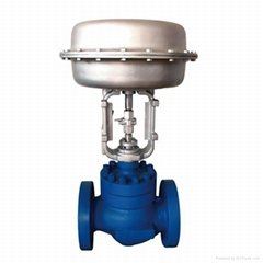 Stainless steel flange ending double seat on off control valve