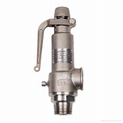 Male thread  pring loaded safety valve with handle