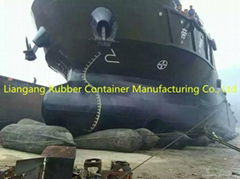 marine airbags for ship launching and