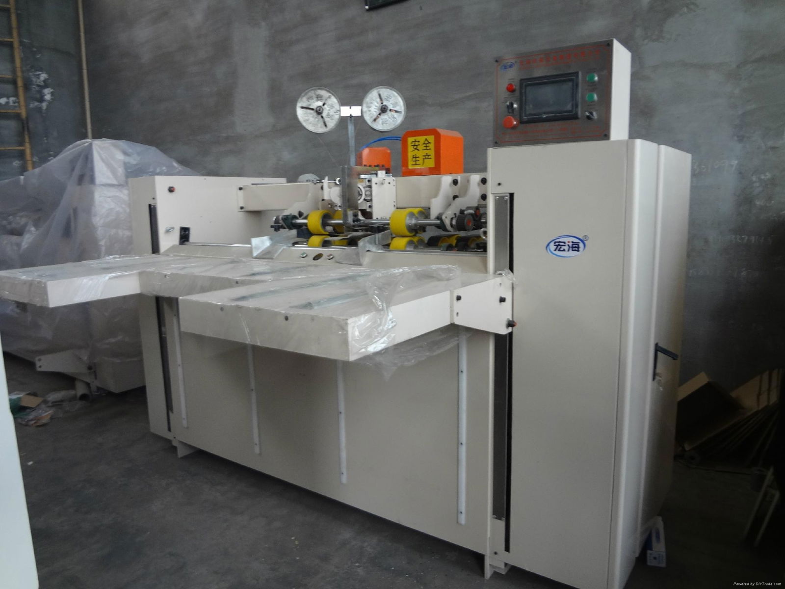 corrugated carton box stiching machine 