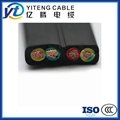 Low presure Chinese flat rubber cable for crane machinery 