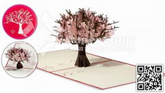 3d Pop Up Cherry Flower Cards handmade