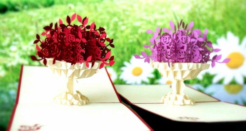 3d Pop Up Cherry Flower Cards handmade 2