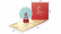 Ferris wheel architect 3d pop up card