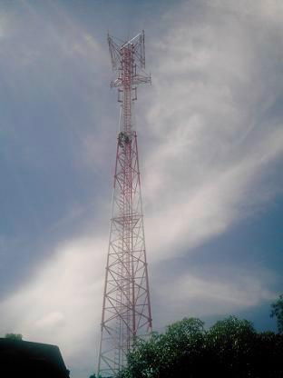 H45V80 Tubular Tower Telecom Steel Tower