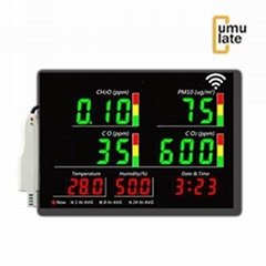 FDM1235 01  Jumbo LED Display Air Quality Monitor CO & CO2 & HCHO & PM2.5