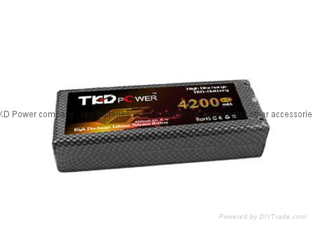  3S 4200mAh 45C 11.1V  hard case lipo battery pack for RC CARS TKD Power    