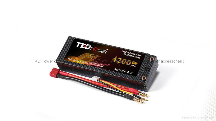  3S 4200mAh 45C 11.1V  hard case lipo battery pack for RC CARS TKD Power     2