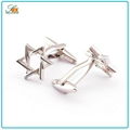 Hot sale Metal Silver Plated Couples Weddings Cufflinks