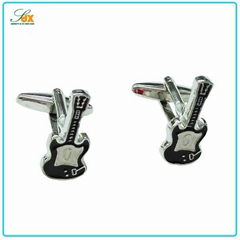 High Quality Fashion Custom Plated Guitar Cufflinks