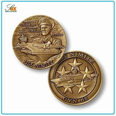 Cheap 3D Embossed Military Navy Challenge Coins 