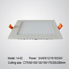 Square LED panel light