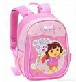 Hot selling dora the explorer backpack children school bag kindergarten school b