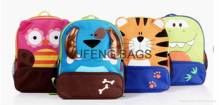 Factory direct new animal shapes Cute Zoo Cartoon School Bags Mini Oxford Canvas 2