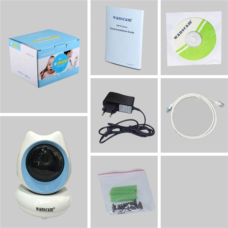 Wanscam HW0048 Wireless PT Audio P2P 128G TF Card Onvif 720P Totoro Baby Camera 4