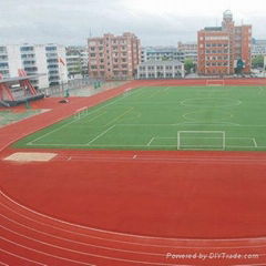 IAAF certified prefabricated rubber running track of long service life