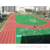 Easy construction prefabricated rubber running track