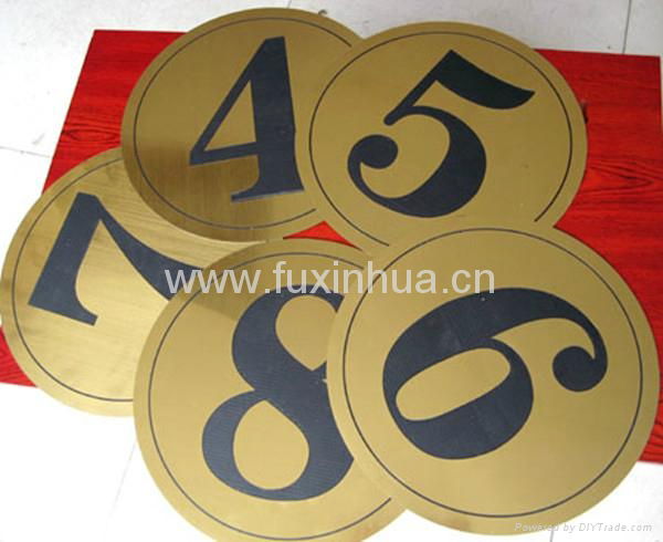 ABS custom apartment house number plate 5