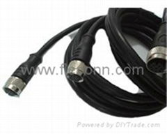 M12 Connectors Female Injection Molded Cable A coding 8 pins