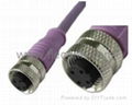 M12 Female Molded Cable,Shielded