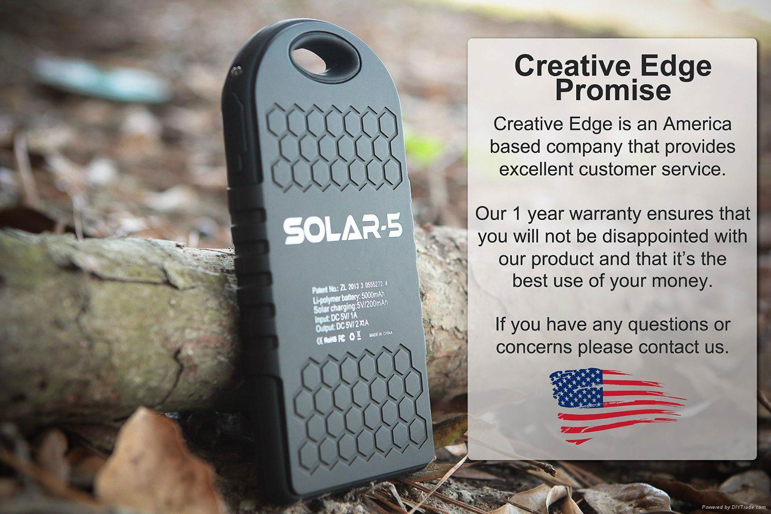 Waterproof Solar Charger 5000mAh Mobile Solar Charger WT-S011 4