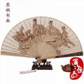 [professional] pure craft to create exquisite folding wooden fan (welcome to buy 3