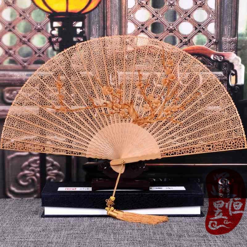 [professional] pure craft to create exquisite folding wooden fan (welcome to buy 4