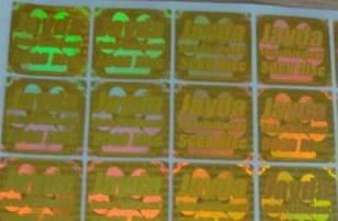 Transparent hologram sticker