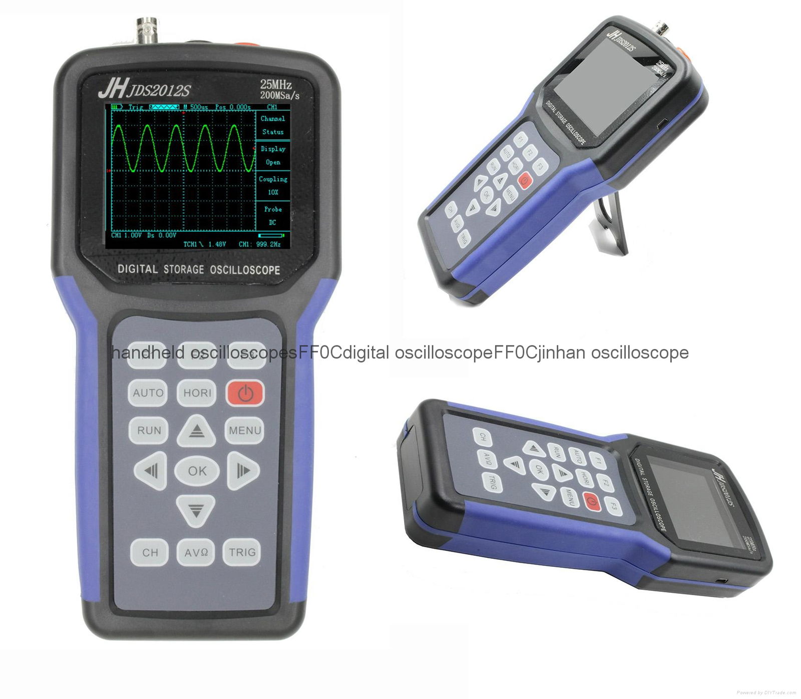 Jinhan 20MHz 200MSa/s handheld Digital oscilloscope and 4000 counts Digital Mult 3