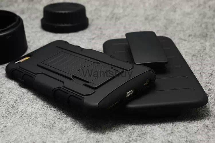 Wholesale hard armor pc case for iphone 6s/6s plus stander 3