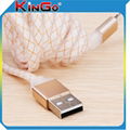 High Quality Flat Charging Cable USB Metal Shell Sync Cable for iphone5/5S/6/6Pl 3