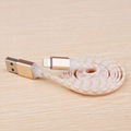 High Quality Flat Charging Cable USB Metal Shell Sync Cable for iphone5/5S/6/6Pl 5