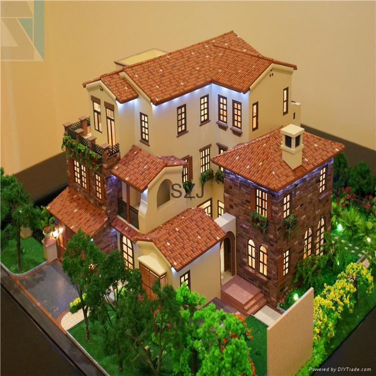architectural model Perfect handmade skill villa models 3