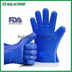 silicone BBQ heat resistant gloves