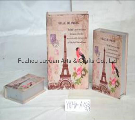 Book Designed PU Leather Storage Boxes