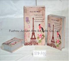 Book Designed PU Leather Storage Boxes