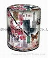 Living room floral storage stool leather vintage chair 5