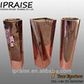 China stainless steel flower vase bronze red 5